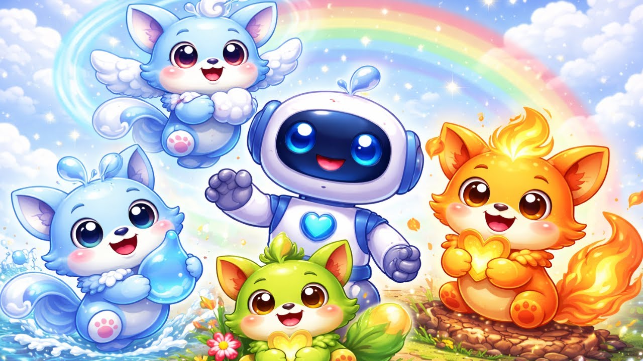 Robo Amico e gli Elementini 🌈 | Cartone Animato per Bambini | Italian Kids Song