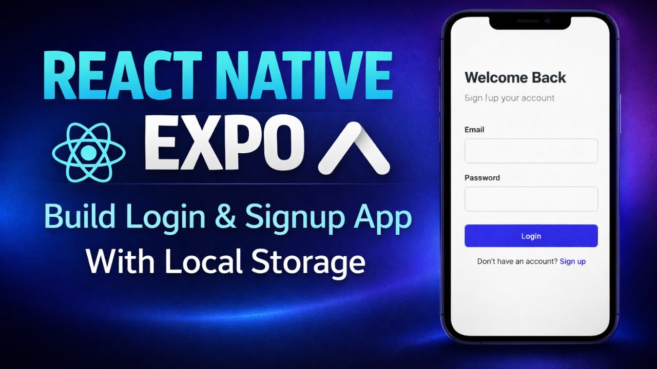 Login Page in React Native Expo | Complete Login Signup App with Local Storage (Part 2) | Hindi