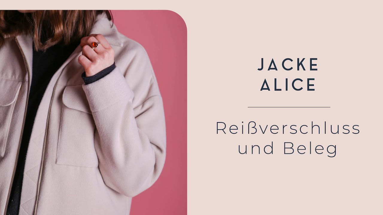 Jacke Alice nähen // Reißverschluss und Beleg