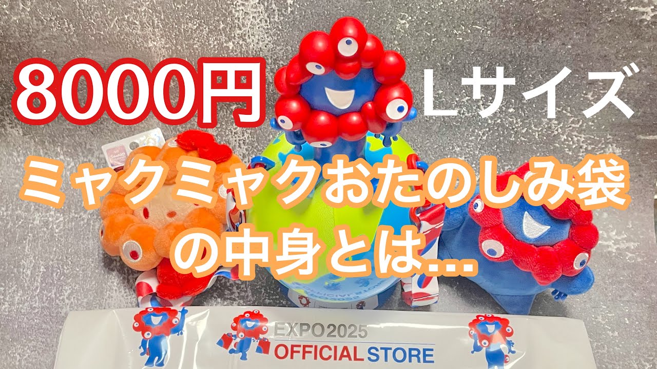 8000円！もっちりミャクミャクが入ってるミャクミャクおたのしみ袋の受け取りに行ってきた。