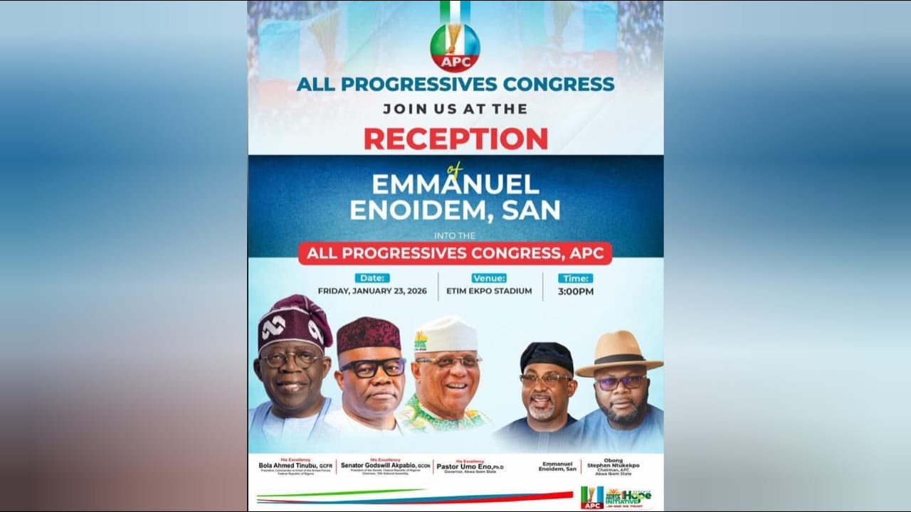 #Live: Reception of Emmanuel Enoidem, SAN, former National Legal Adviser of the PDP to the APC