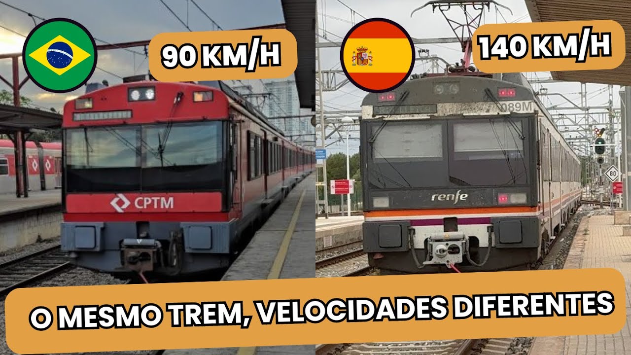 UM TREM IGUAL DA CPTM A 140 KM/H NA ESPANHA