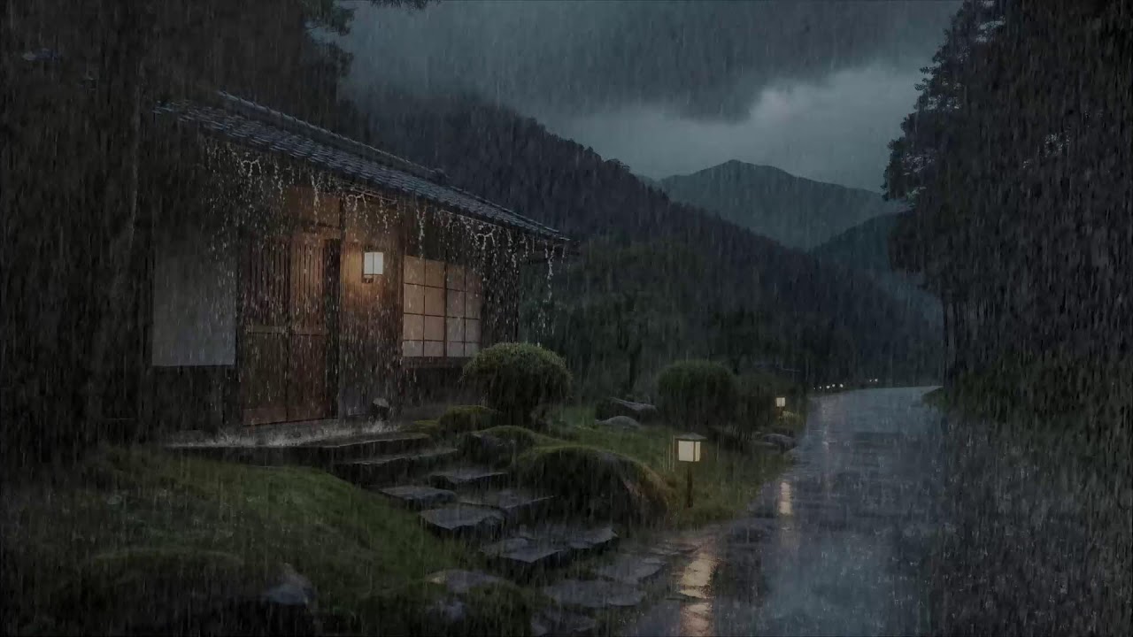Relax the Soul 🌧️ Rainfall Surrounding Countryside Cabin for Deep Sleep and Focus 💫