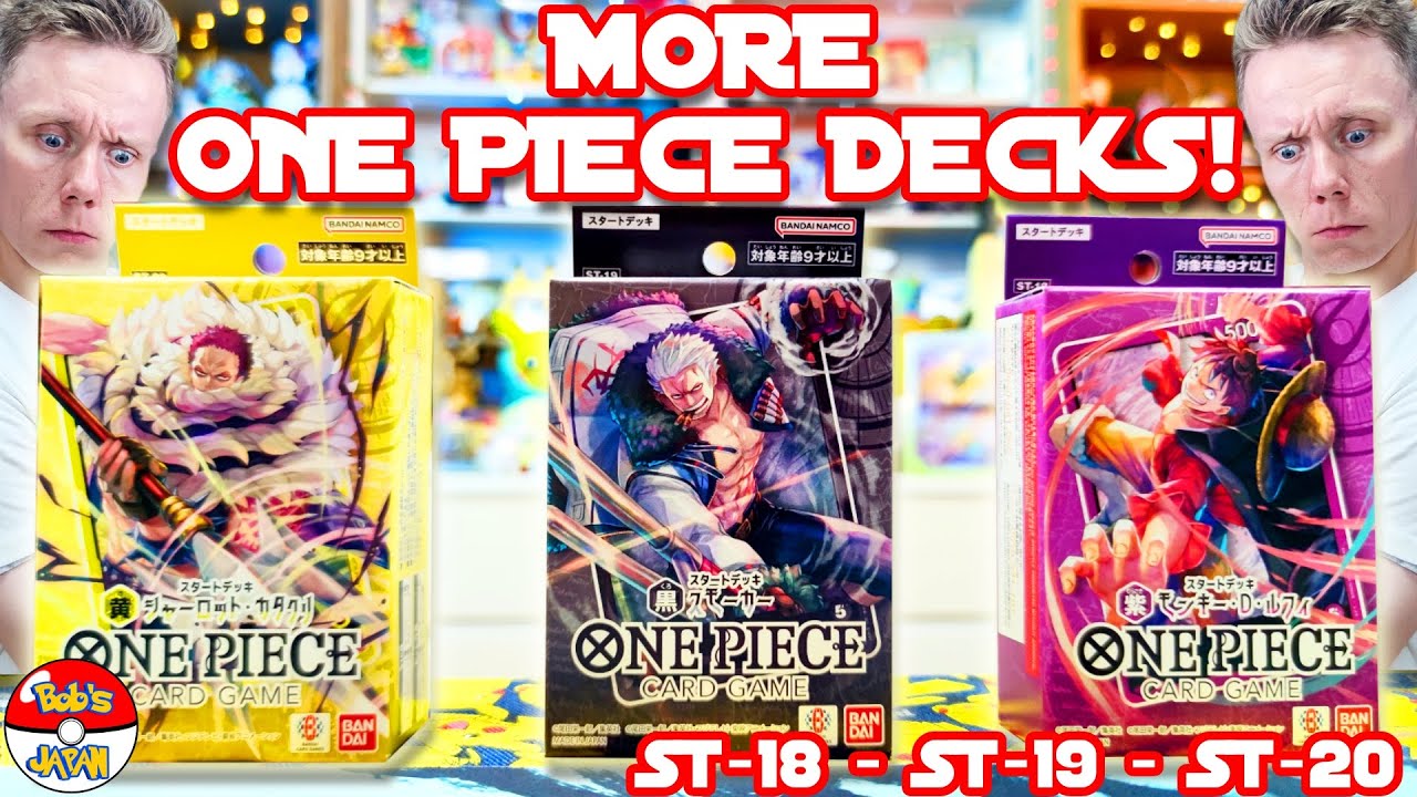 More NEW One Piece Card Game Decks! Luffy, Katakuri, and Smoker in ST-18, ST-19 and ST-20!