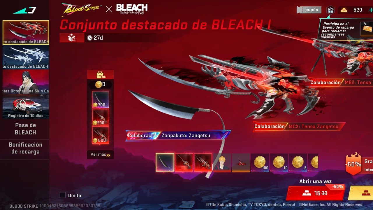 Recompensas y nuevo evento de colaboración con el Anime de Bleach 🔥