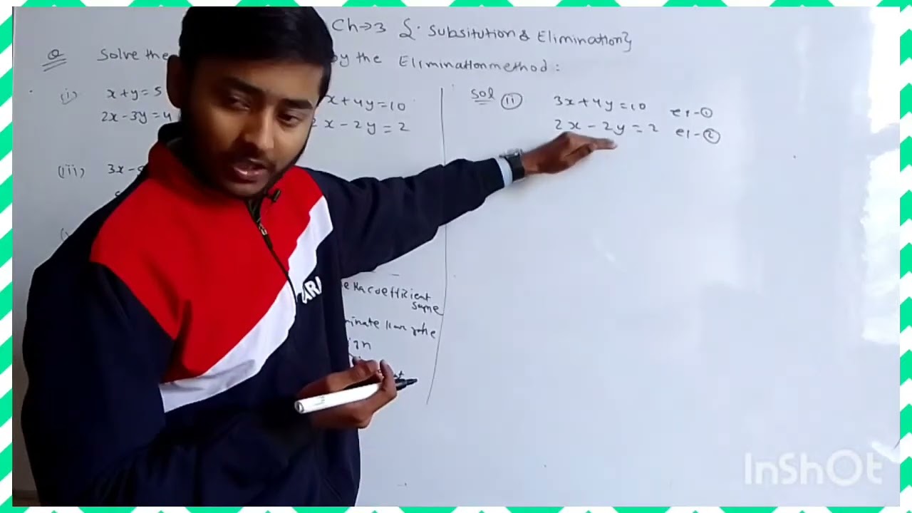 elimination method full explanation +questions
