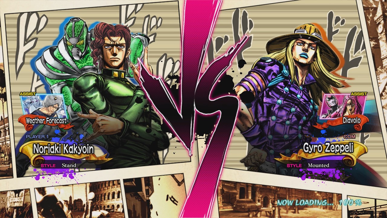 NORIAKI KAKYOIN vs GYRO ZEPPELI - JoJo's Bizarre Adventure All Star Battle 2013