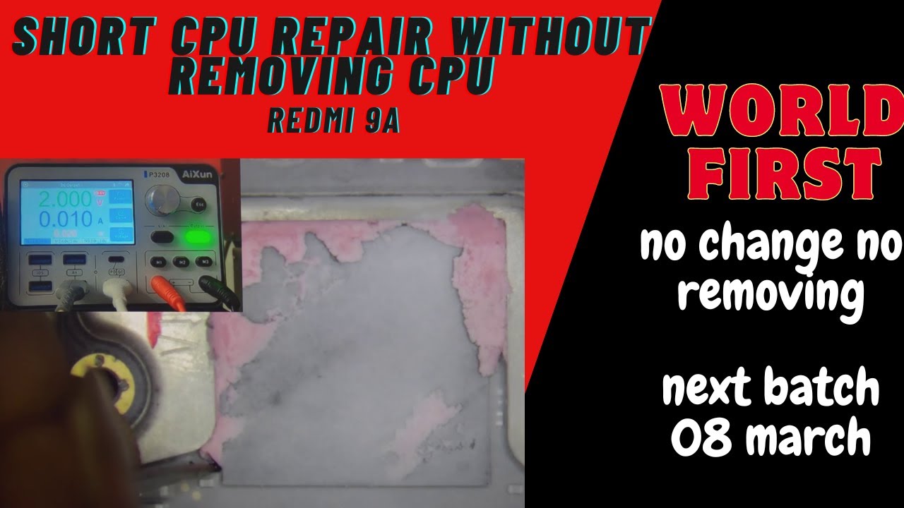 Short Cpu repair Without Removing Cpu / Last Batch 16K Fees  / Next Batch 08 March