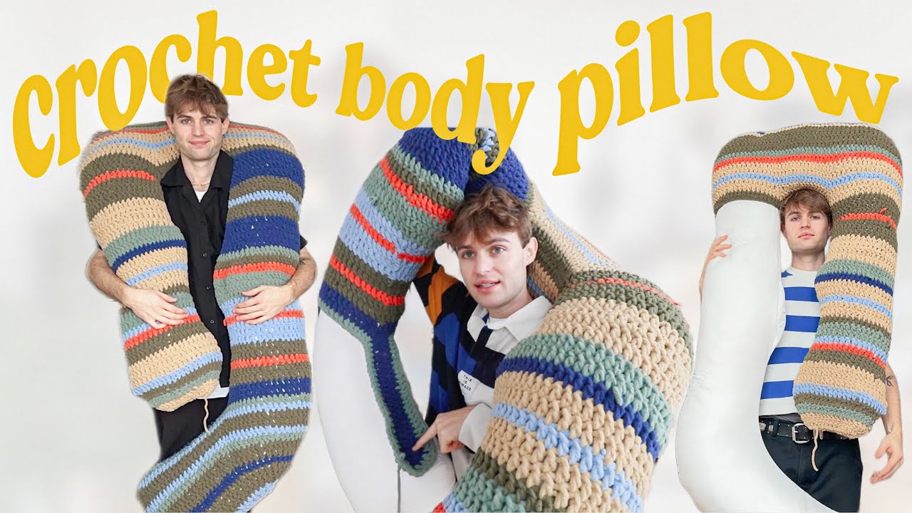 I crocheted a cover for a sleeping pillow in only 3 days