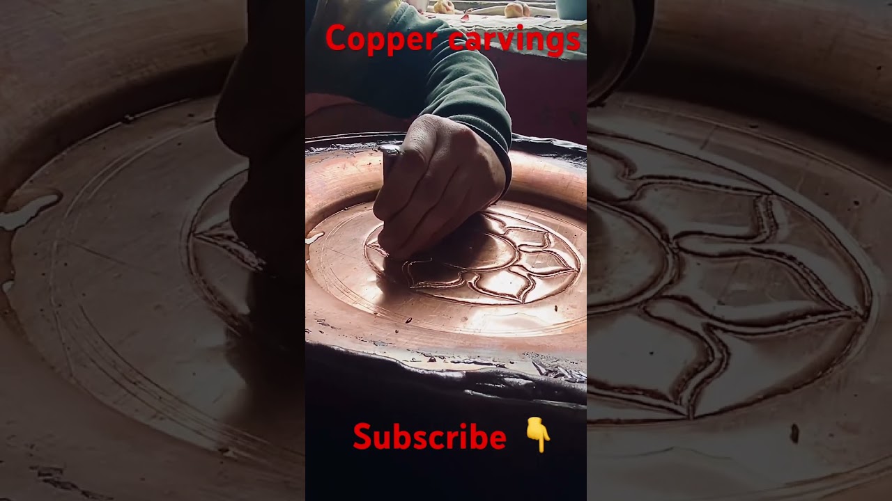How to draw a design on copper #kashmir #copper #artandcraft #design #shorts
