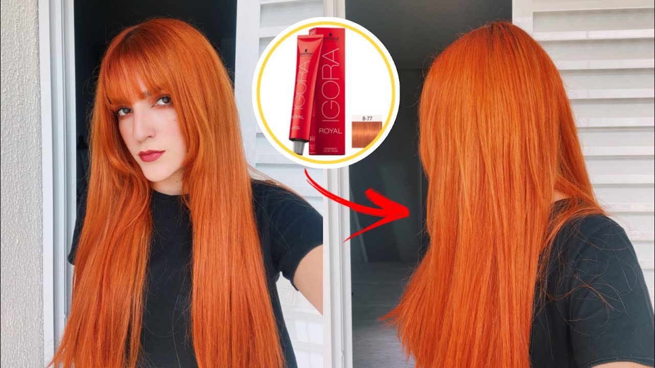 Pintei o cabelo INTEIRO com a IGORA 8.77 + Tirando a descoloração global do cabelo