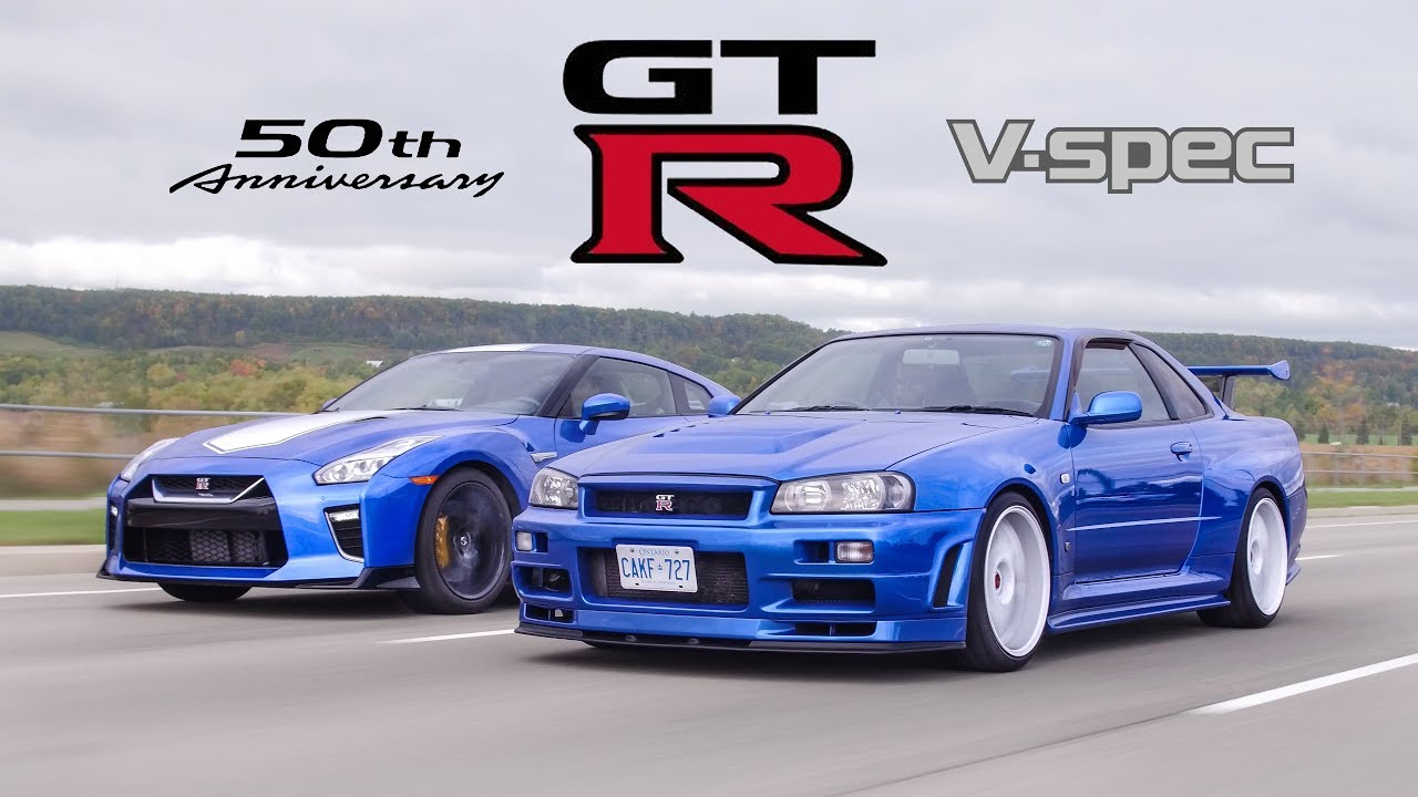 Nissan GTR 50th Anniversary Edition 2020 года против R34 Skyline GTR V-Spec — встречайте своих ге...