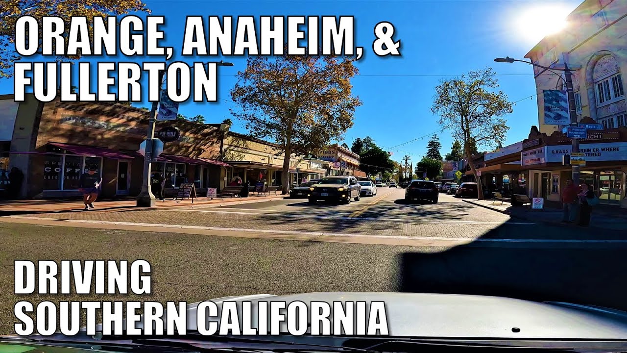 🚗Driving in Orange, Anaheim & Fullerton, California