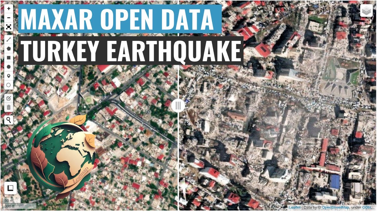 Leafmap Tutorial 69 - Visualizing Maxar Open Data for the 2023 Turkey-Syria Earthquake