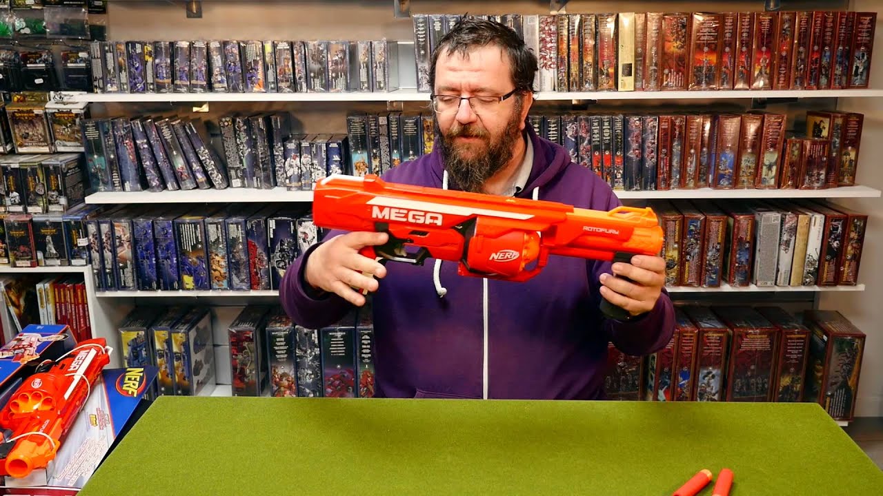 Présentation/Démo du Nerf Mega Rotofury en français HD fr