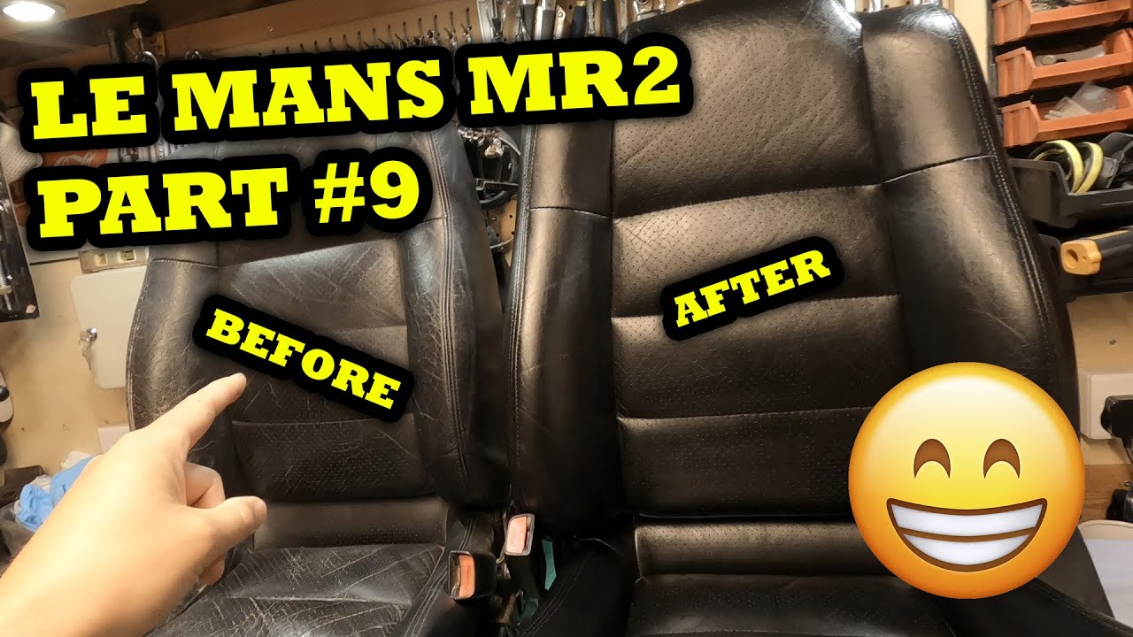 MR2 Leather Seat Repair & Door Card Removal / Install - DIY HOW TO Repair Leather Car Seats DYE pt9