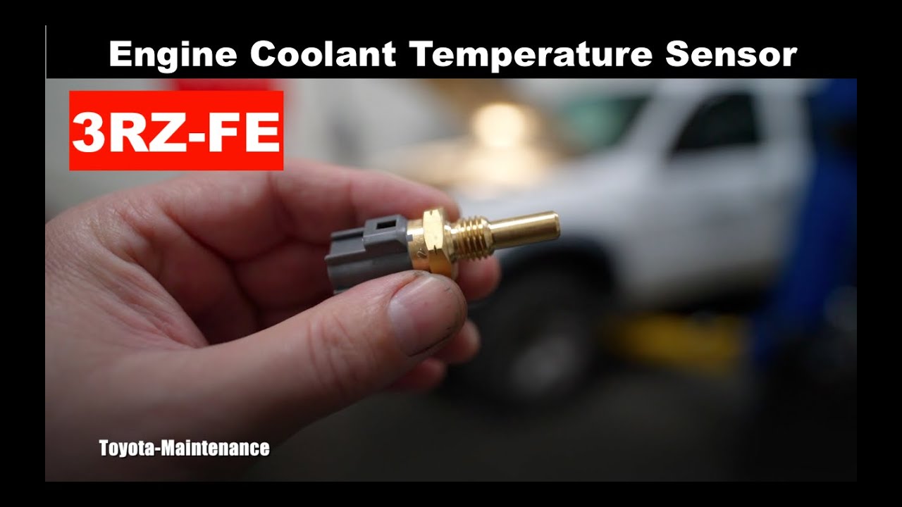 Toyota 3RZ-FE Coolant Temperature Sensor Location, Removal