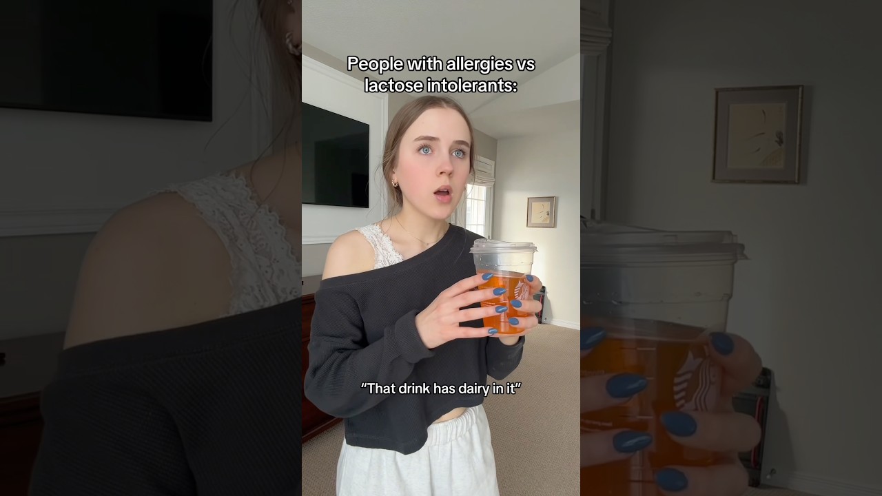 POV: people with allergies vs lactose intolerants #comedy #relatable #pov #skit