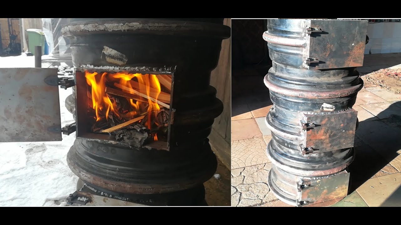 Stove from car wheels / Piecyk z felg samochodowych / DIY