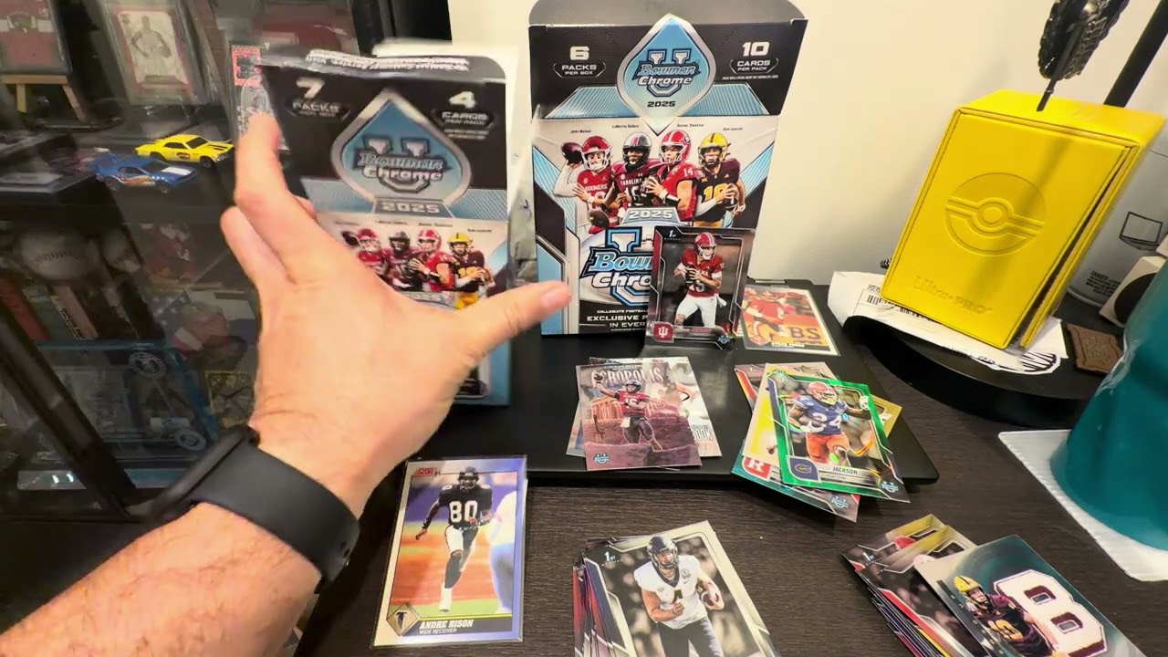 Topps bowman U chrome 2025 football mega and blaster box 