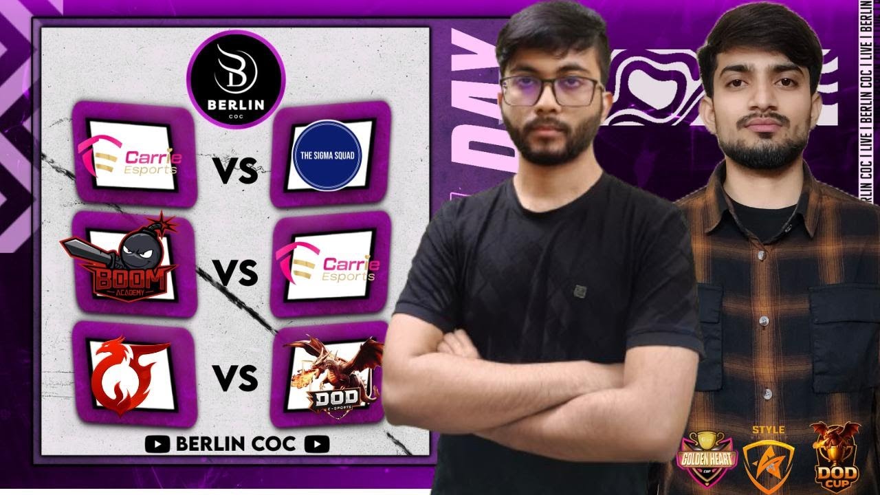 THE SIGMA SQUAD , CARRIE ESPORTS, BOOM ACADEMY, DOD ESPORTS ! CLASH OF CLAN