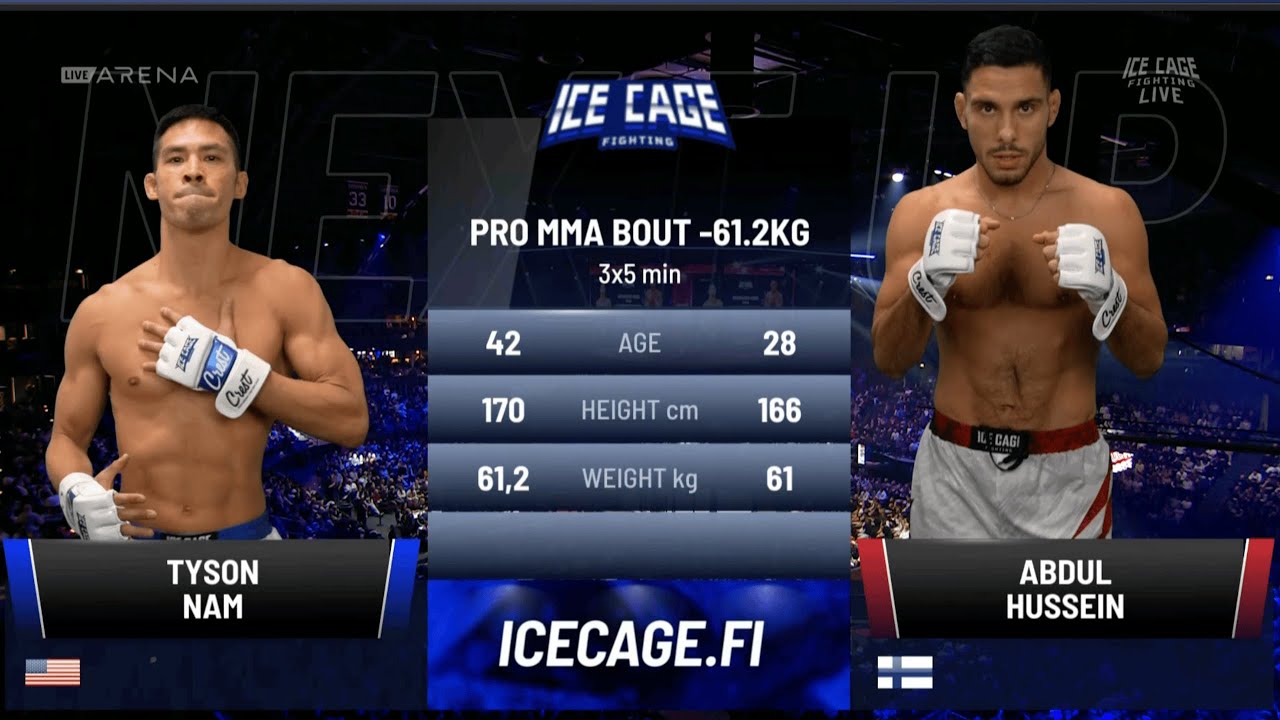 Abdul Hussein vs Tyson Nam | KOKO OTTELU – HULLU TYRMÄYS! | ICE CAGE 6