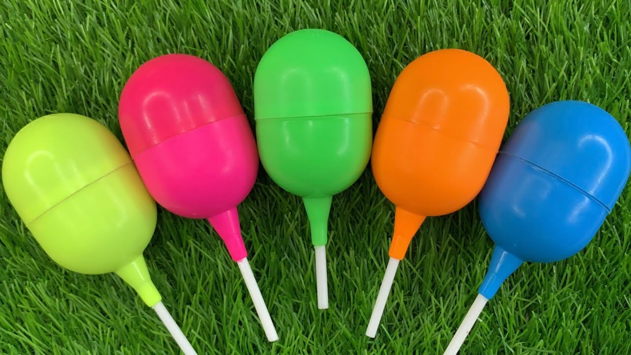 New Glitter Rainbow Lollipop Candy I Cutting| ASMR | Satisfying Video