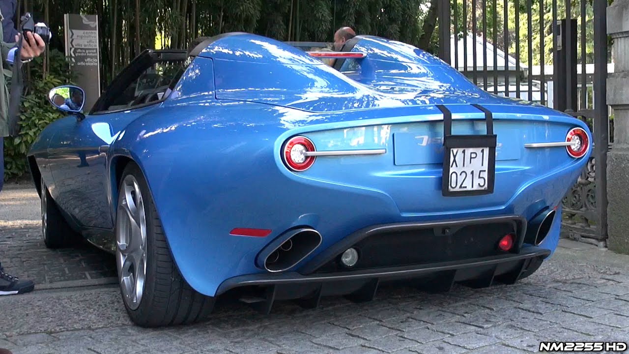 Alfa Romeo Disco Volante Spyder AMAZING V8 Sound - Start Up & LOUD Revs!