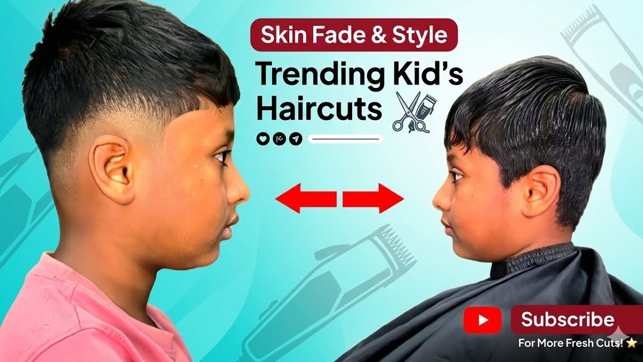 New haircut video Kid's 👍 #skinfade#hairstyle #beard #thebarbersarms 