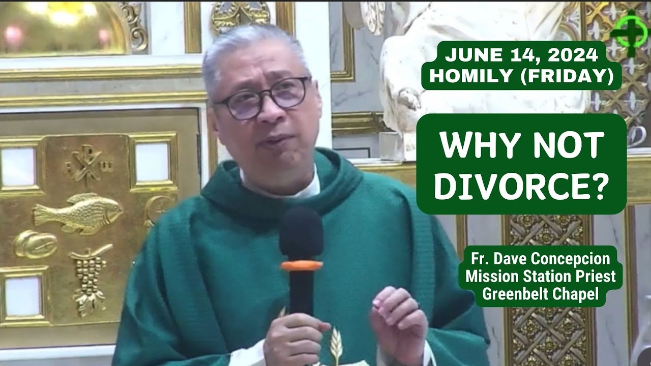 WHY NOT DIVORCE? - Homily by Fr. Dave Concepcion on June 14, 2024