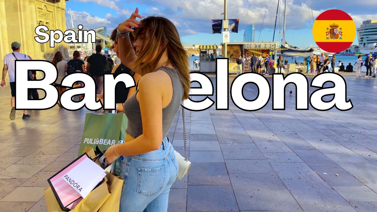 Autumn in BARCELONA 🍂 walking city tour | SPAIN | 4K HDR 60fps