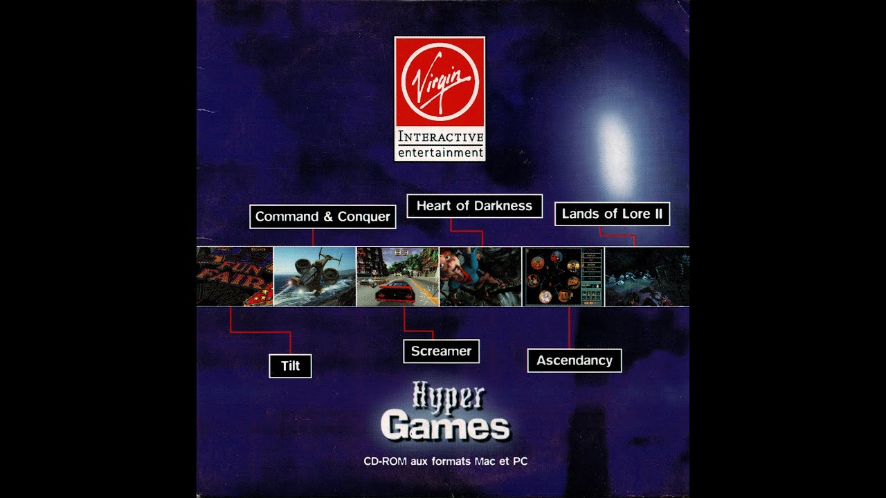 Hyper Games - Virgin Interactive 1995 Demo CD. FRENCH (PC/Mac, 1995)