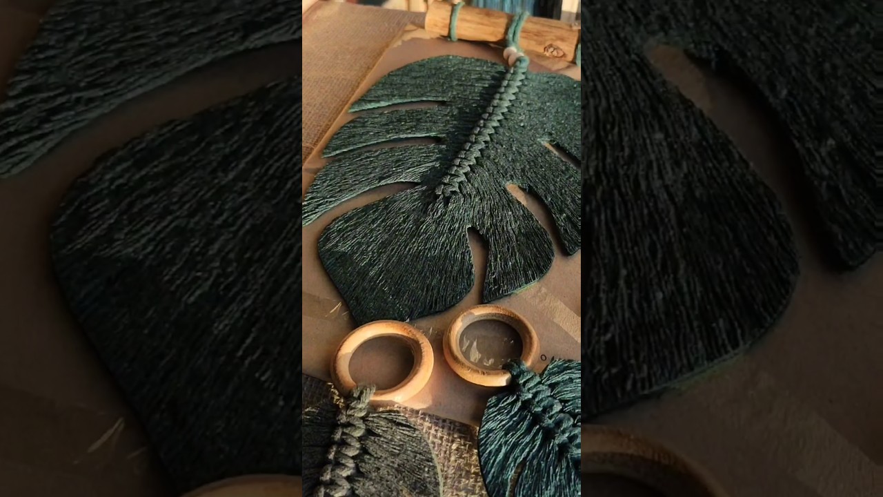 Folhas em Macramê - Costela de Adão 