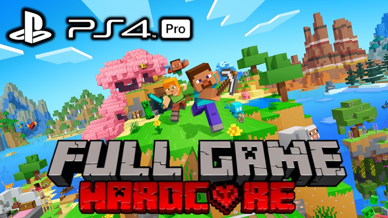Minecraft Hardcore PS4 Pro Edition | FULL GAME Playthrough | No Commentary