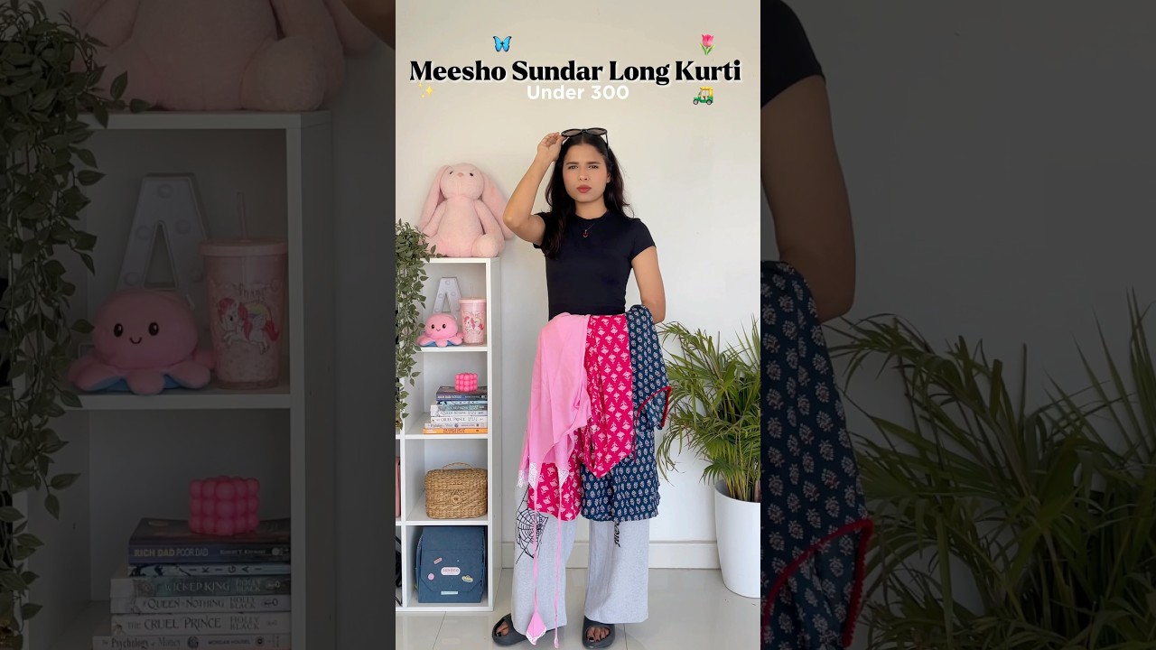 Meesho Long Kurti Haul Under 300 🛺✨ #shorts #meeshohaul #meeshofinds #longkurti #kurtis #kurti #fy