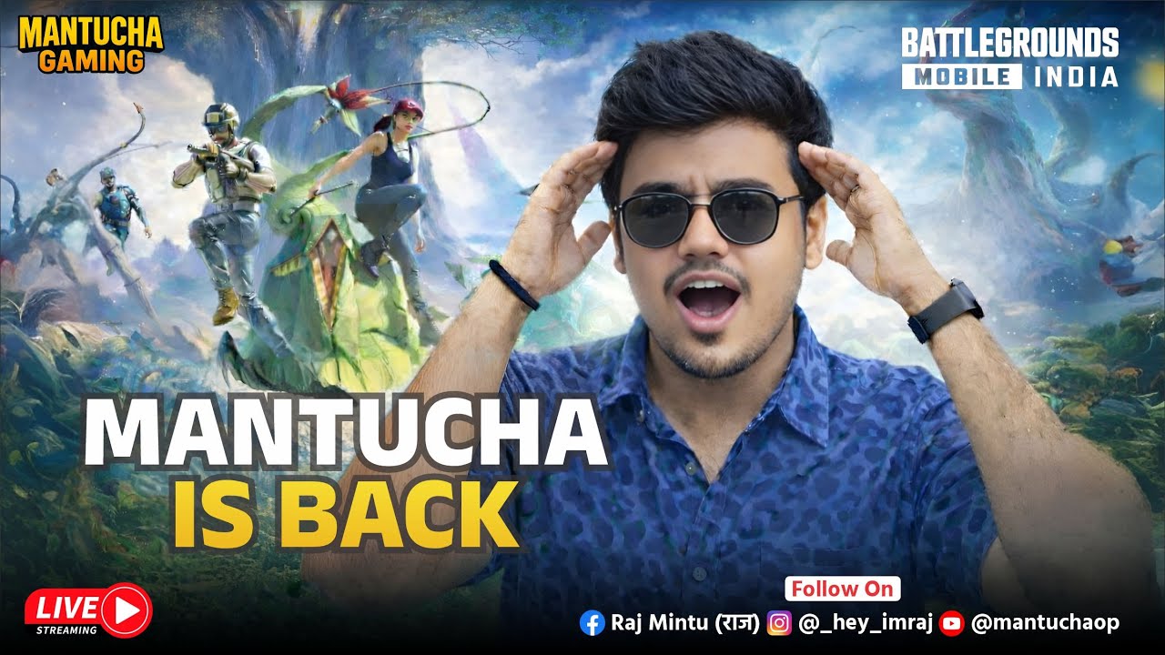 MANTUCHA IS BACK 😱 | 6 Din Baad BGMI LIVE 🔴 | Full Masti + OP Gameplay | BGMI Hindi Live