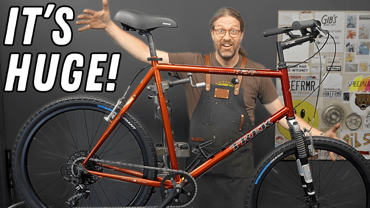 They ABANDONED this GIGANTIC Trek 820 so I RESCUED it! Heavy Duty Wheels, 1x Conversion