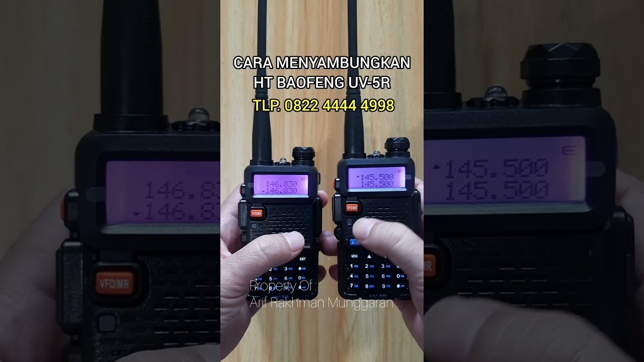 Cara Setting Menyambungkan HT Handy Talky Walkie Talkie Baofeng UV-5R #baofeng #uv5r #shorts