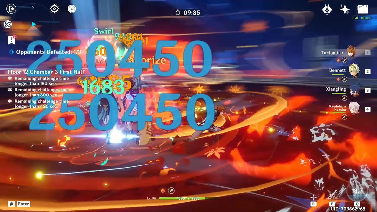 [4.1 Abyss] 4* weapon/Stringless International 80s continuous Top Half