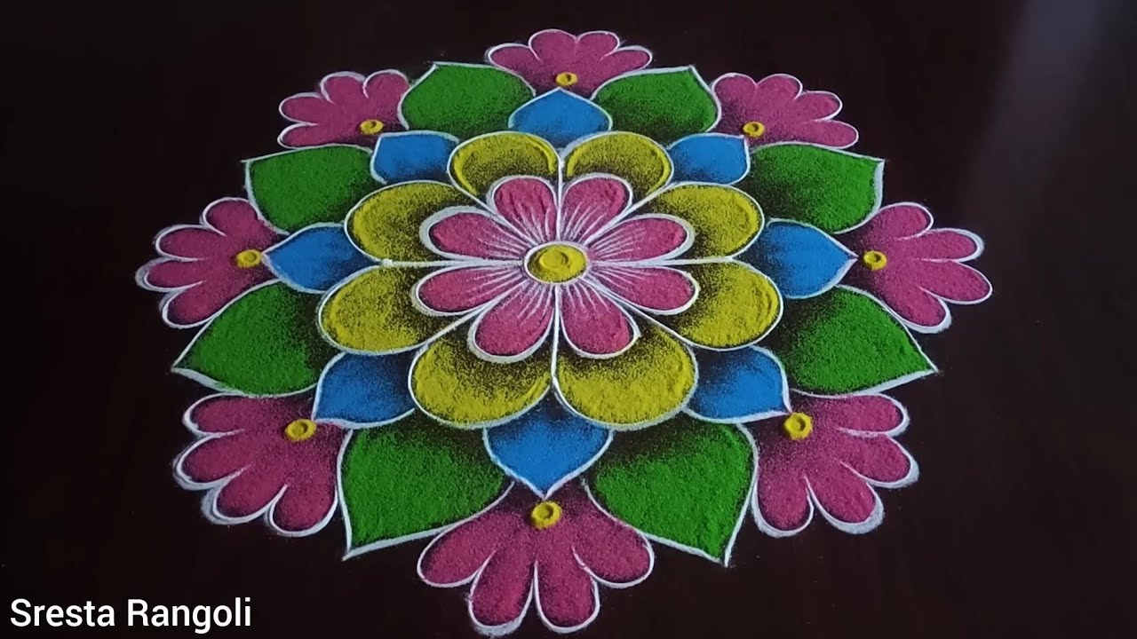 2 beautiful Friday special kolams only (3) Dot's...