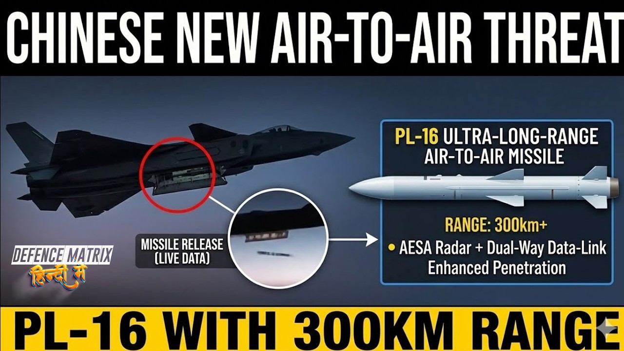 Chinese PL 16 Missile with 300 Km range | A bigger problem? | हिंदी में