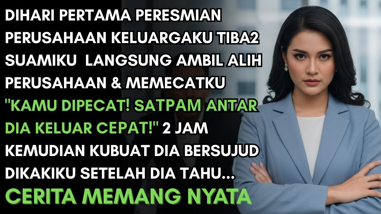 DIHARI PERTAMA PERESMIAN SUAMI AMBIL ALIH PERUSAHAAN DAN MEMECATKU - 2 JAM KEMUDIAN KUBUAT BERSUJUD