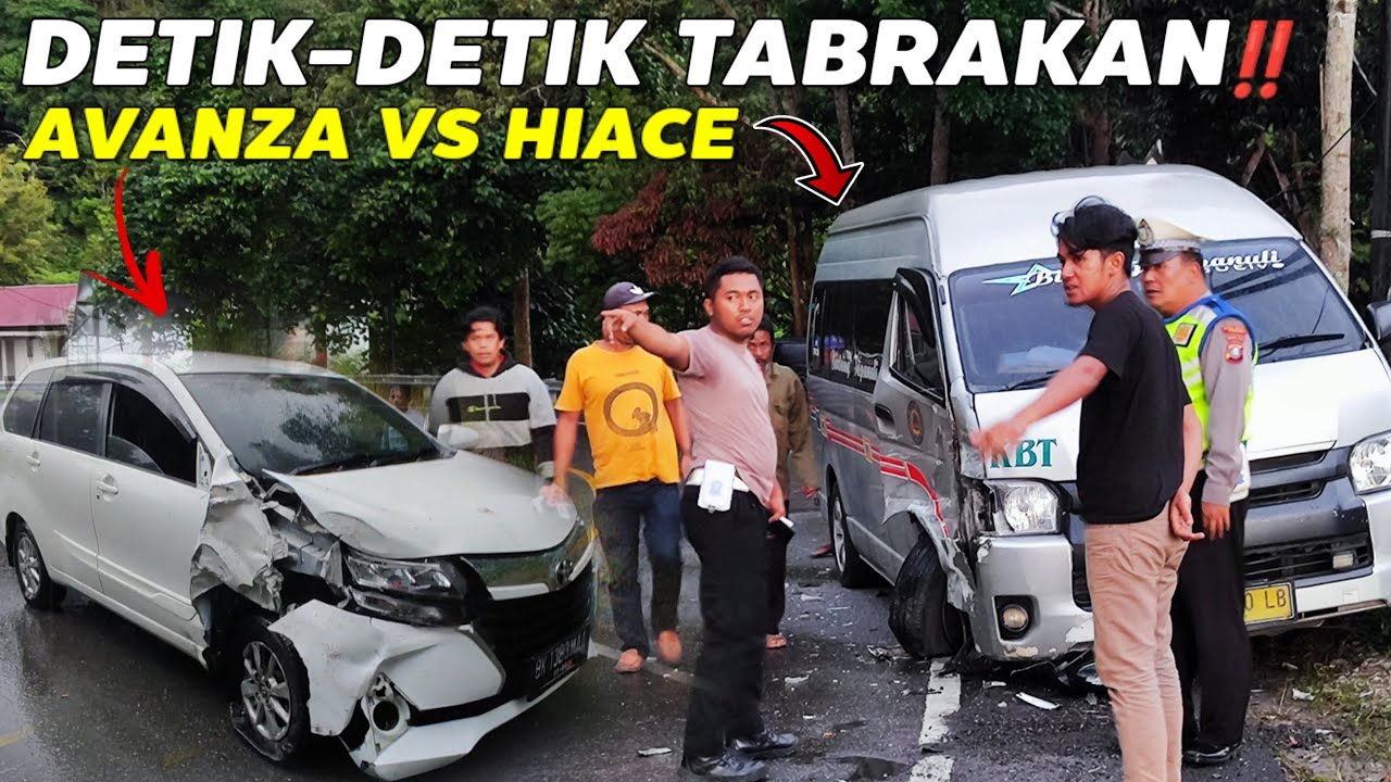Detik-detik Tabrakan Toyota Avanza vs Toyota Hiace | Jangga Dolok, Lumban Julu Toba - Sumut