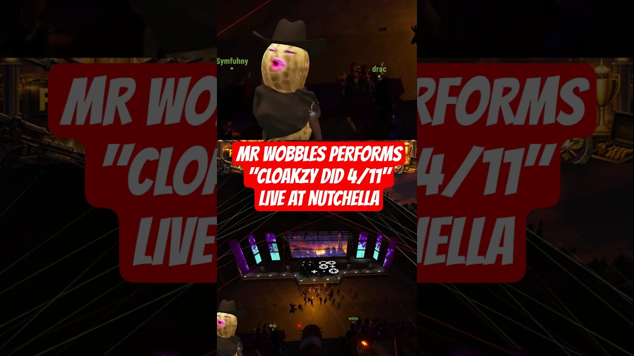 MR WOBBLES исполняет песню CLOAKZY DID 4/11 вживую в Nutchella | @TheBurntPeanut