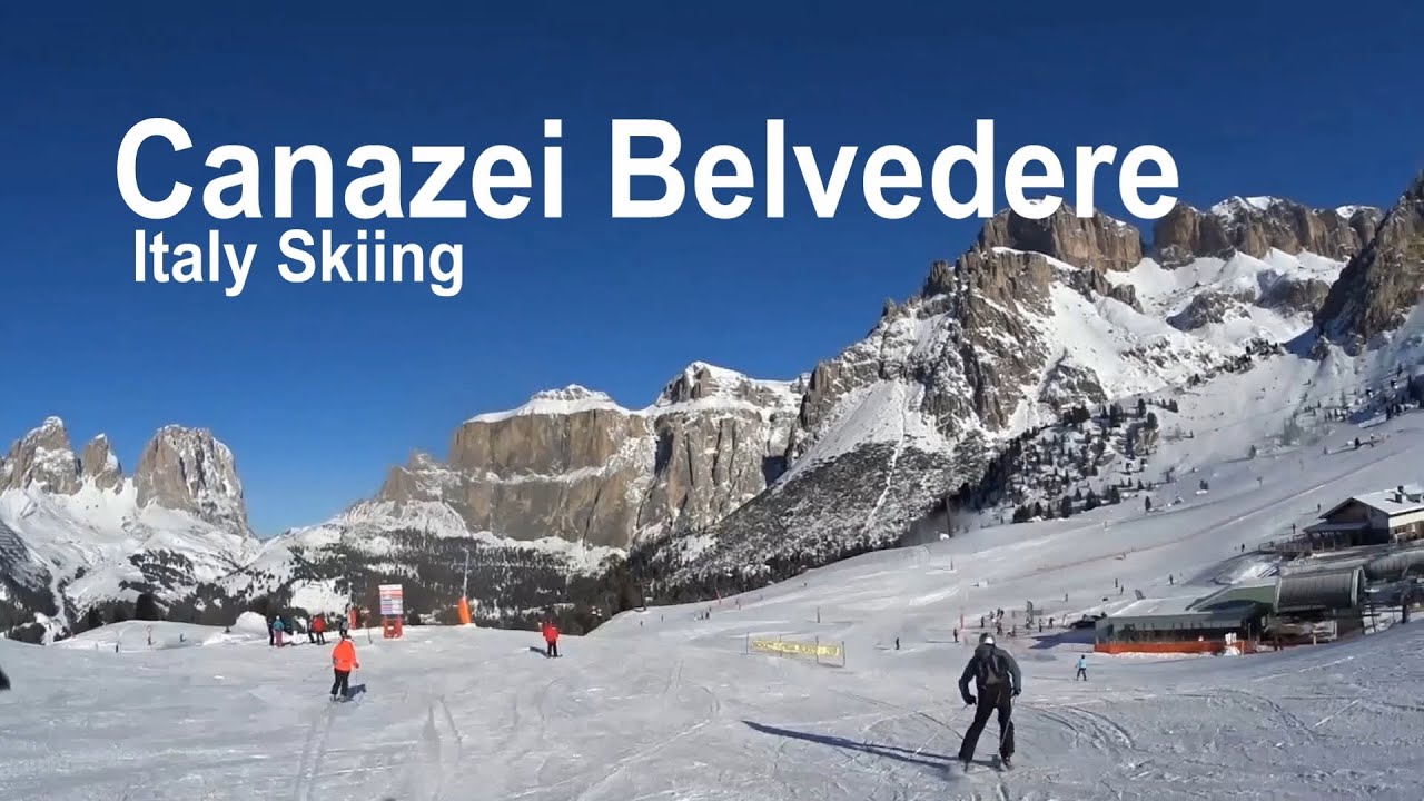 Skiing Italy Canazei Belvedere