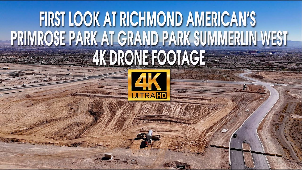 First Look At Richmond American's Primrose Park in Grand Park Summerlin West 4K Drone Footage