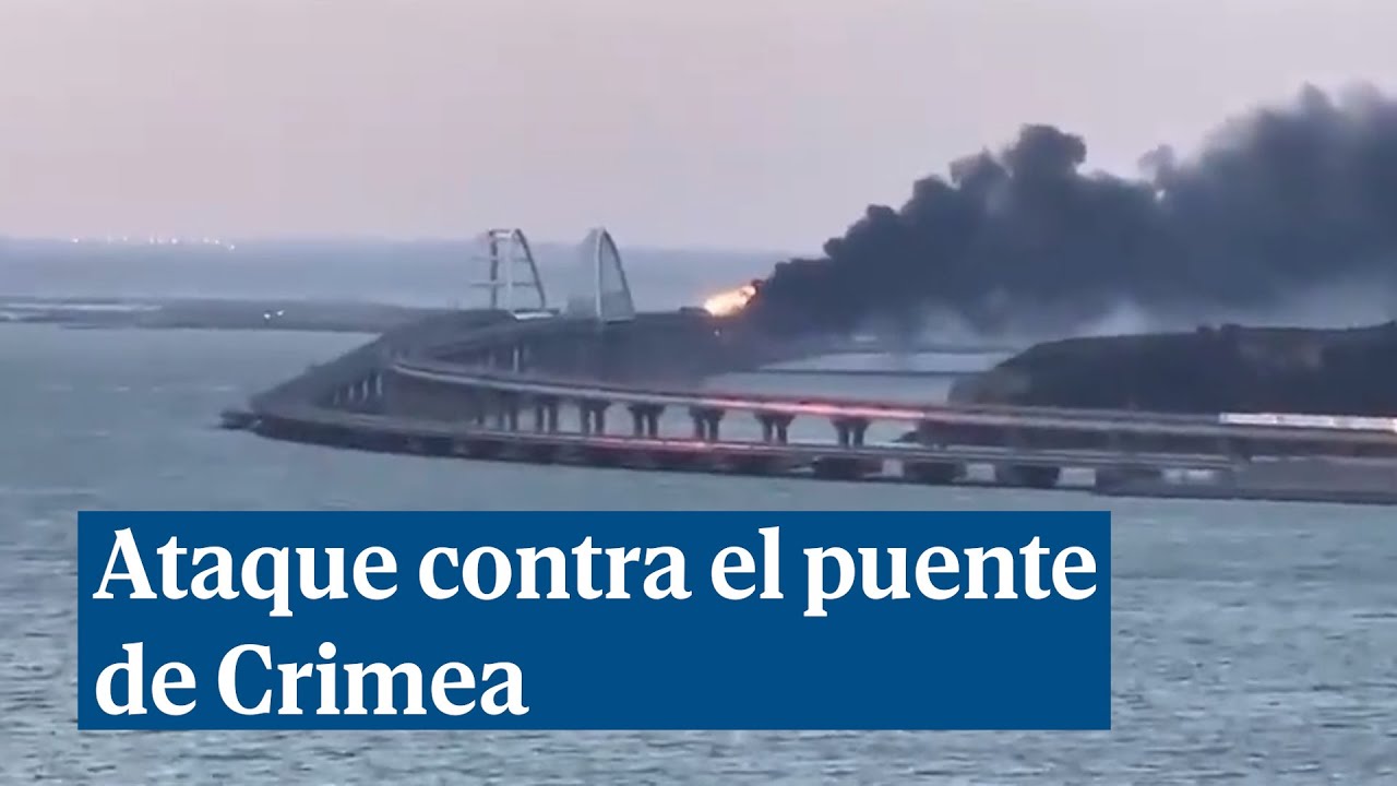 Un nuevo ataque daña el puente de Crimea y corta el tráfico a la península ocupada por Rusia