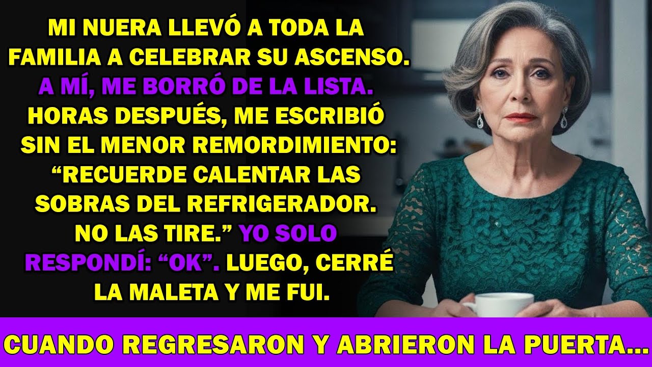 Mi nuera celebró su ascenso y me ordenó “Calienta las sobras”… y tomé una decisión brutal
