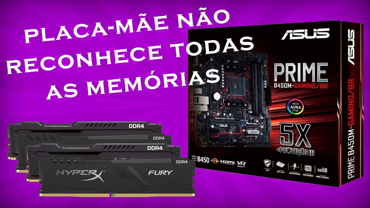 Placa-mãe B450M não reconhece 4 memórias