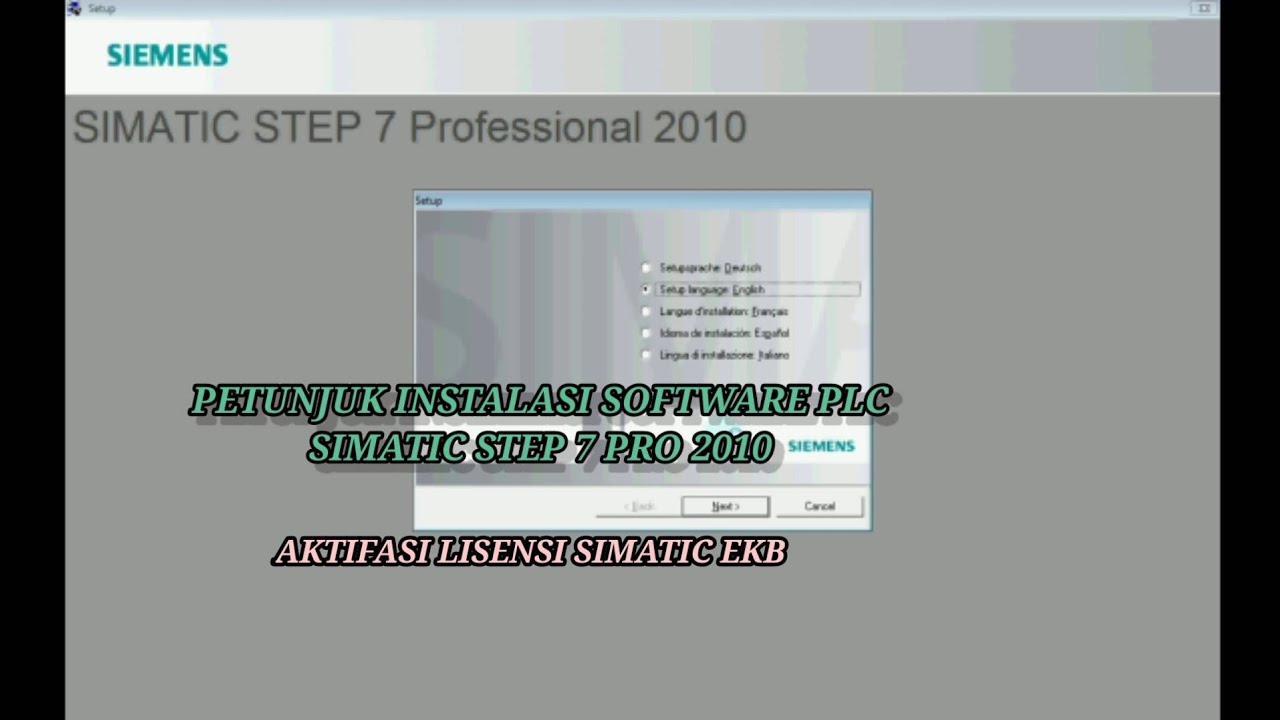 INSTALATION SIMATIC STEP 7 PRO & LICENSE EKB (SIEMENS PLC SOFTWARE)